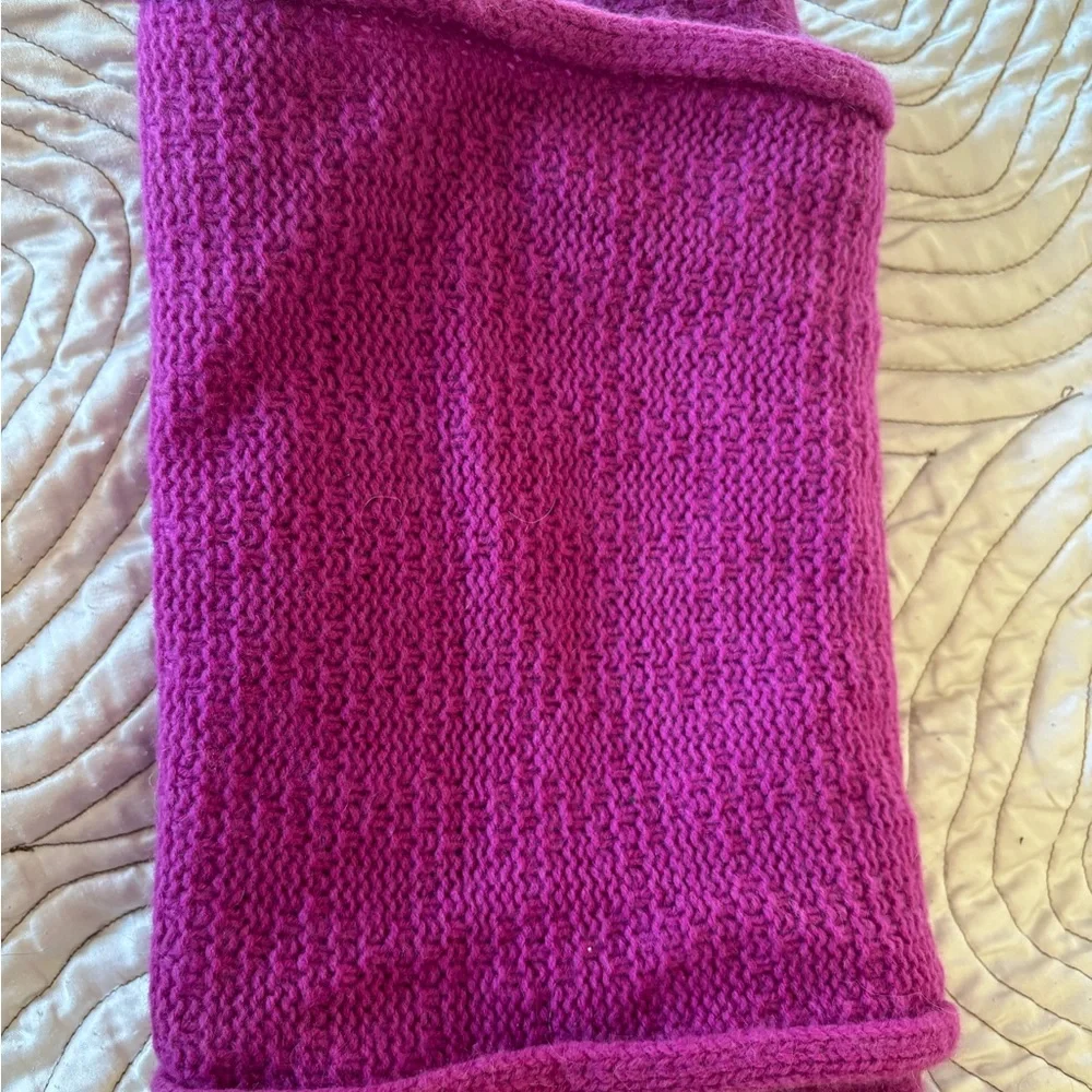 100% Cashmere Nordstrom Infinity Scarf Raspberry Pink Loop Luxury Knit